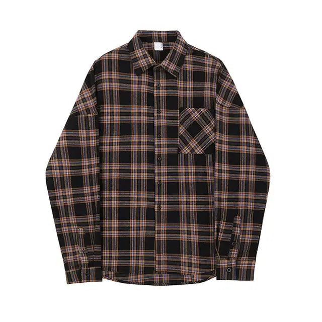 Autumn Vintage Plaid Shirts